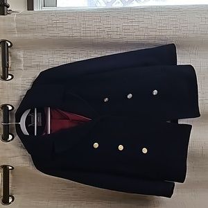 J.Crew Navy Wool Peacoat 12 Petite